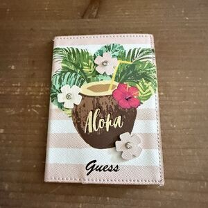 Guess Jeans Handbag Wallet ID Passport Case Cards Holder Logo Tropical New